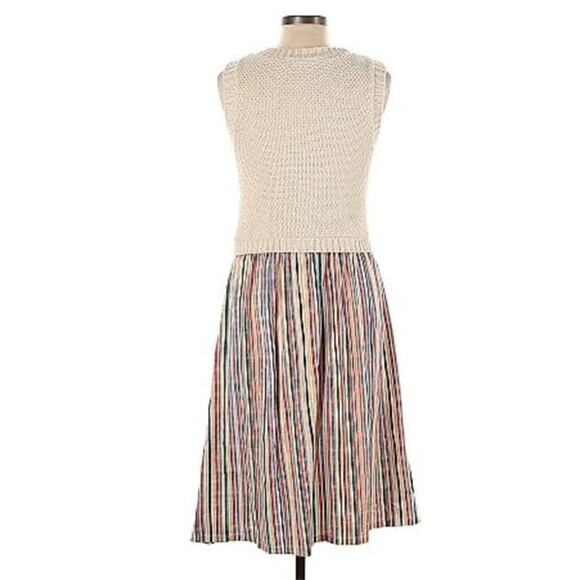 Zara contrasting sweater striped skirt midi sleevless dress sieze large - Picture 14 of 14